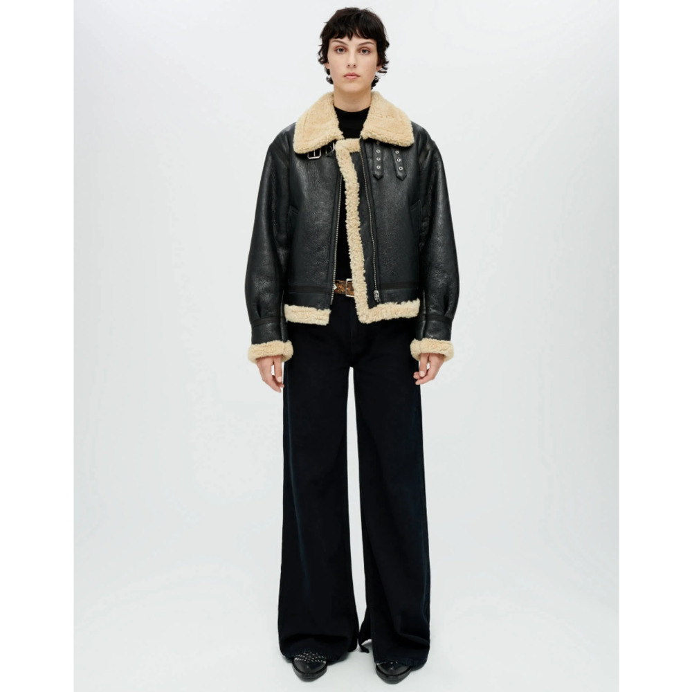 Re/Done Black Straight Leg Jeans